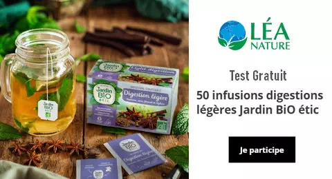 Léa Nature Test de Produit Gratuit : Infusions digestions légères Jardin BiO