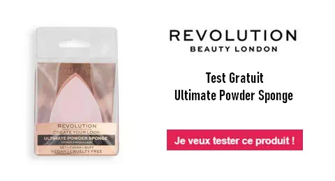 Free Cosmetic Testing Test Gratuit : Ultimate Powder Sponge – Revolution Beauty