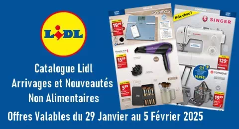 Catalogue Lidl Valable du 29 Janvier au 5 Février 2025 Arrivages et Nouveautés non alimentaires