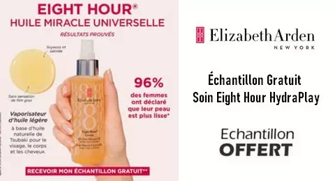 Échantillon Gratuit Soin Eight Hour Huile Miracle Universelle Elizabeth Arden