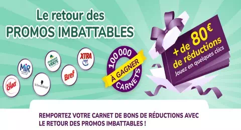 Concours Le retour des Promos imbattables de La Belle Adresse 100000 Carnets de plus de 80€ de Réductions à Gagner