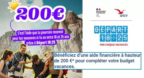 Départ 18-25 Aide Jusqu'à 200€ aux 18-25 ans pour Partir en Vacances