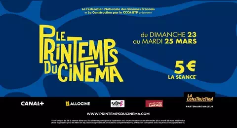 Le Printemps du Cinéma 2025 la place de ciné à 5€