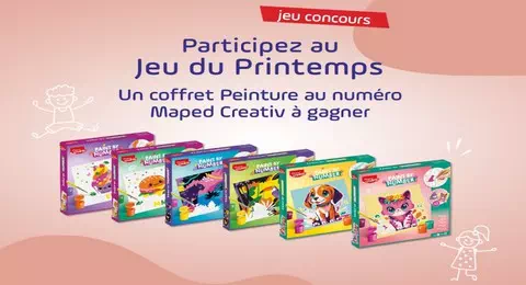 Concours Maped Le Jeu du Printemps Mapiwee 10 coffrets Peinture au numéro Maped Creativ à Gagner