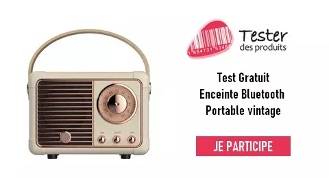 Tester des Produits Test Gratuit : Enceinte Bluetooth Portable vintage