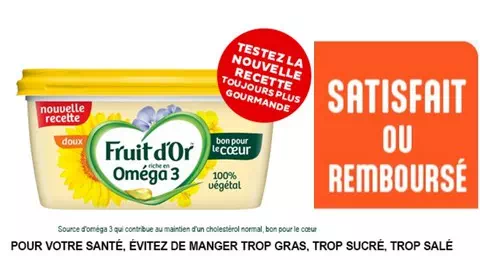 Fruit d’Or Oméga 3 Satisfait ou 100% Remboursé