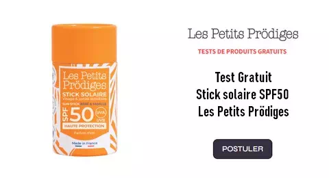 Blissim Test Gratuit : Stick solaire SPF50 Les Petits Prödiges
