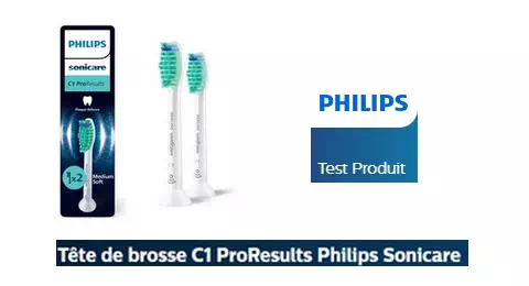 Philips Test Gratuit : Tête de brosse C1 ProResults Philips Sonicare