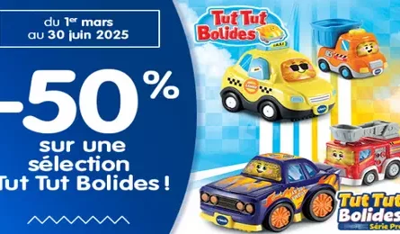 Vtech -50% sur une sélection Tut Tut Bolides