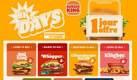 Burger King BK Days 1 Jour Une Offre