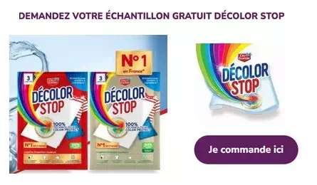 Échantillon Gratuit de 3 Lingettes Anti-décoloration Décolor Stop
