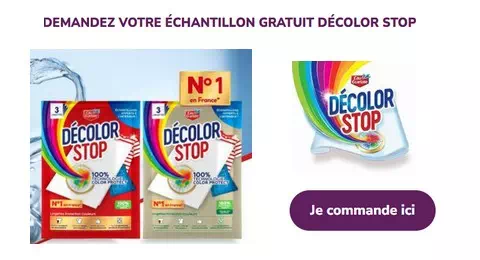 Échantillon Gratuit de 3 Lingettes Anti-décoloration Décolor Stop