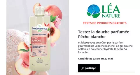 Test Gratuit Le Club Lea Nature : Douche Parfumée Pêche blanche