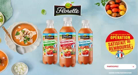 Florette Opération Gazpacho Satisfait ou 100% Remboursé
