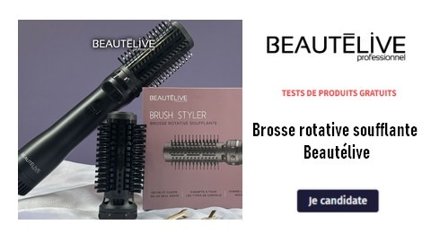 Gouiran Créative Test Produit : Brosse rotative soufflante Beautélive