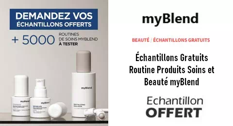 Échantillons Gratuits Routine Produits Soins et Beauté myBlend