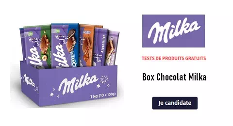 Tester des Produits Test Gratuit : Box Chocolat Milka