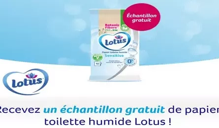 Échantillon Gratuit Papier Toilette Humide Lotus