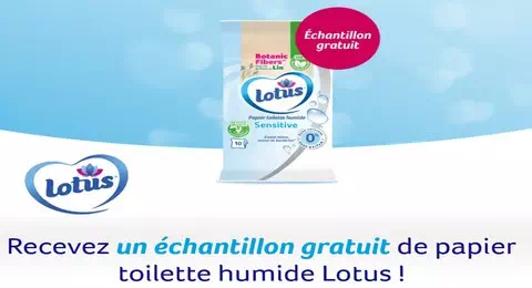 Échantillon Gratuit Papier Toilette Humide Lotus