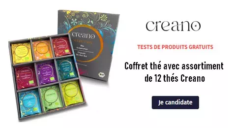 Tester des Produits Test Gratuit : Coffret thé avec assortiment de 12 thés Creano