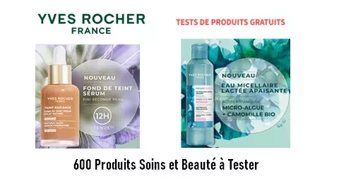 Tests Gratuits Yves Rocher : 600 Produits Soins et Beauté à Tester