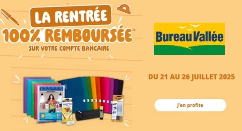 Bureau Vallée : La Rentrée 100% Remboursée