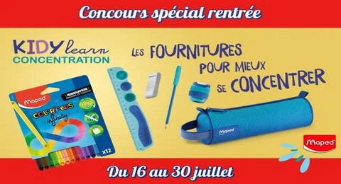 Concours Spécial Rentrée Ma famille Zen des Pack Maped à Gagner