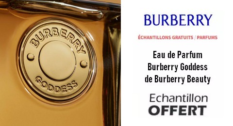 Échantillon Gratuit Nouveau Parfum Burberry Goddess de Burberry Beauty