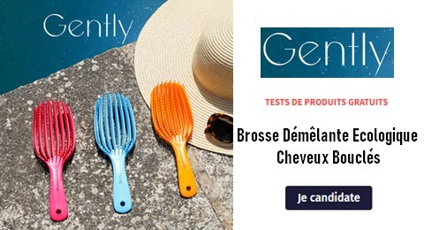 Gouiran Créative Test Produit : Brosse Démêlante Ecologique Cheveux Bouclés GENTLY