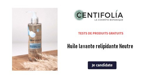Test Gratuit Centifolia : Huile lavante relipidante Neutre Centifolia