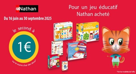 Nathan Offre de Remboursement été 2025 : Votre Second Jeu à 1€