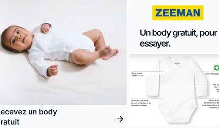 Zeeman Offre Gratuite Body en Coton Biologique Offert
