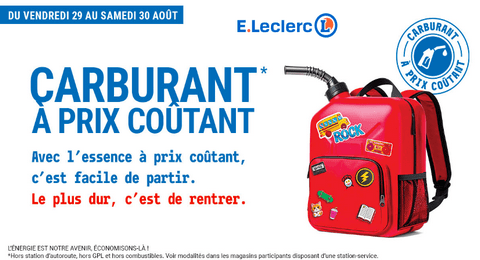 E.Leclerc Opération Carburants à Prix Coûtant les 29 et 30 Août 2025