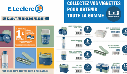 E.Leclerc Opération Vignettes Gamme monbento à partir de 1€