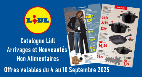 Lidl Catalogue Valable du 4 au 10 Septembre 2025 Arrivages et Nouveautés non Alimentaires