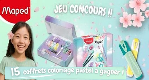 Jeu Concours rentreediscount – Maped 15 coffrets écriture et fournitures scolaires pastel Maped à Gagner