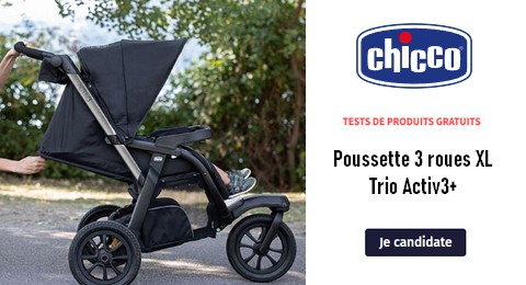 Tests de Produits Chicco : Poussette 3 roues XL Trio Activ3+