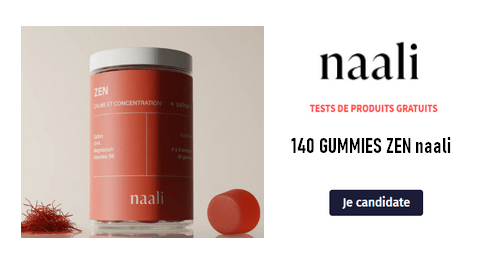 Test Gratuit Naali : Gummies ZEN goût fraise Naali