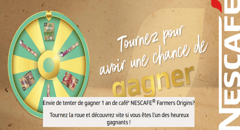 Grand Jeu Gratuit Nescafé FARMERS ORIGINS 1 an de Café à Gagner