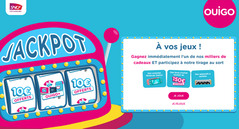 Jeu Concours OUIGO – SNCF Plus de 24.000 Lots à Gagner