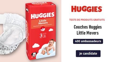 Sampleo Test Gratuit : Couches Huggies Little Movers