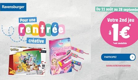 Ravensburger Offre de Remboursement Rentrée 2025 : Votre Second Jeu ou Puzzle à 1€