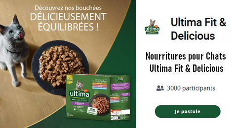Trnd Nouvelle Campagne de Test : Nourritures pour Chats Ultima Fit & Delicious