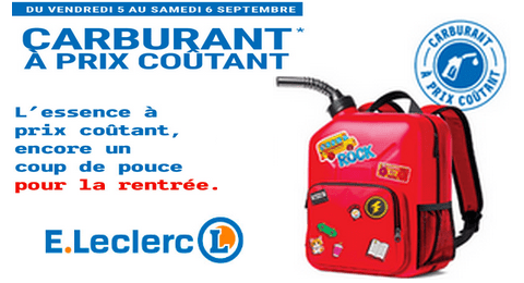 E.Leclerc Carburants à Prix Coûtant les 5 et 6 septembre 2025