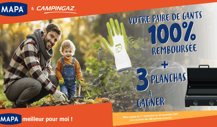 Offre de Remboursement MAPA Votre Paire de Gant de Jardin MAPA 100% Remboursée