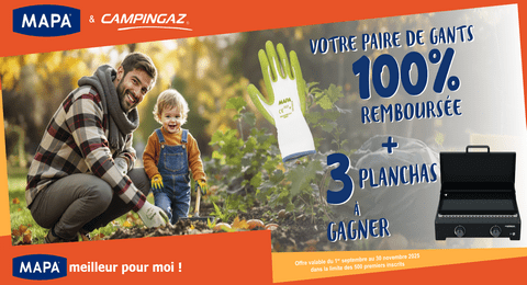 Offre de Remboursement MAPA Votre Paire de Gant de Jardin MAPA 100% Remboursée