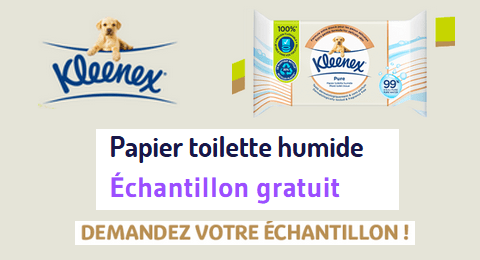 Échantillon Gratuit Papier Toilette Humide Kleenex Pure