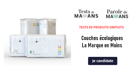 Parole de Mamans Tests Gratuits : Couches écologiques La marque en Moins