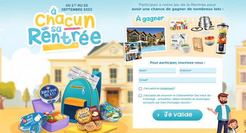 Jeu Concours Qui Veut du Fromage A chacun sa rentrée de Nombreux Lots à Gagner