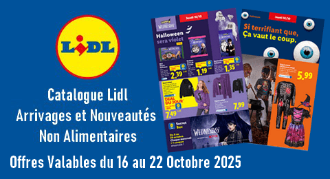 Lidl Catalogue Valable du 16 au 22 Octobre 2025 Arrivages et Nouveautés non Alimentaires